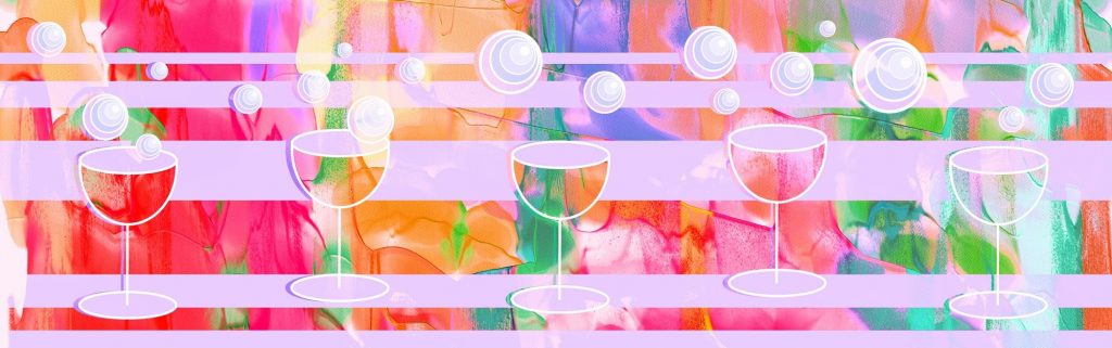 wine painting abstract