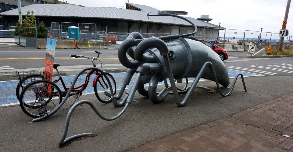 art of seattle squid bike rack at pike