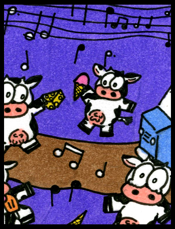 Fake Artist Trading Card Cows