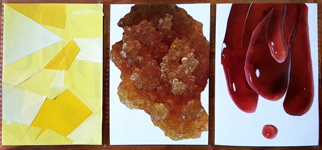 unfinished make artist trading cards