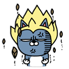 Kakao Friends Neo Super Saiyan mode