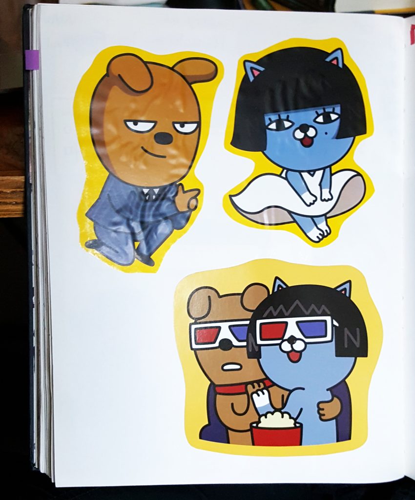 Kakao friends pop store shopping bag in sketchbook