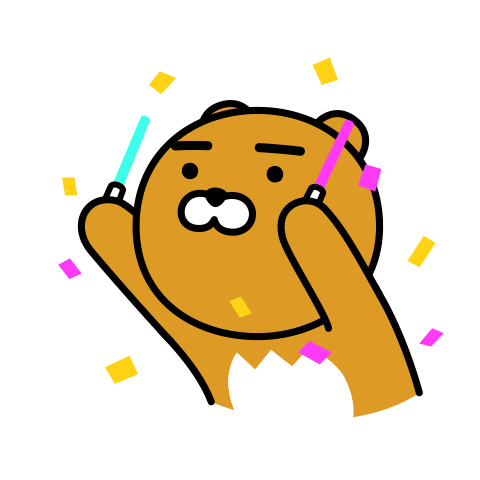 Ryan cheering with glow sticks gif