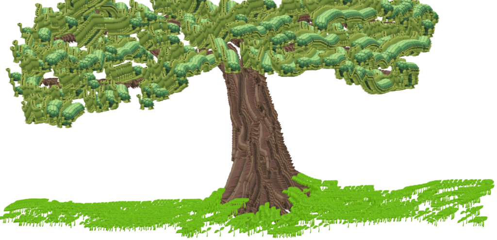 emoji ink tree of bats and turtles