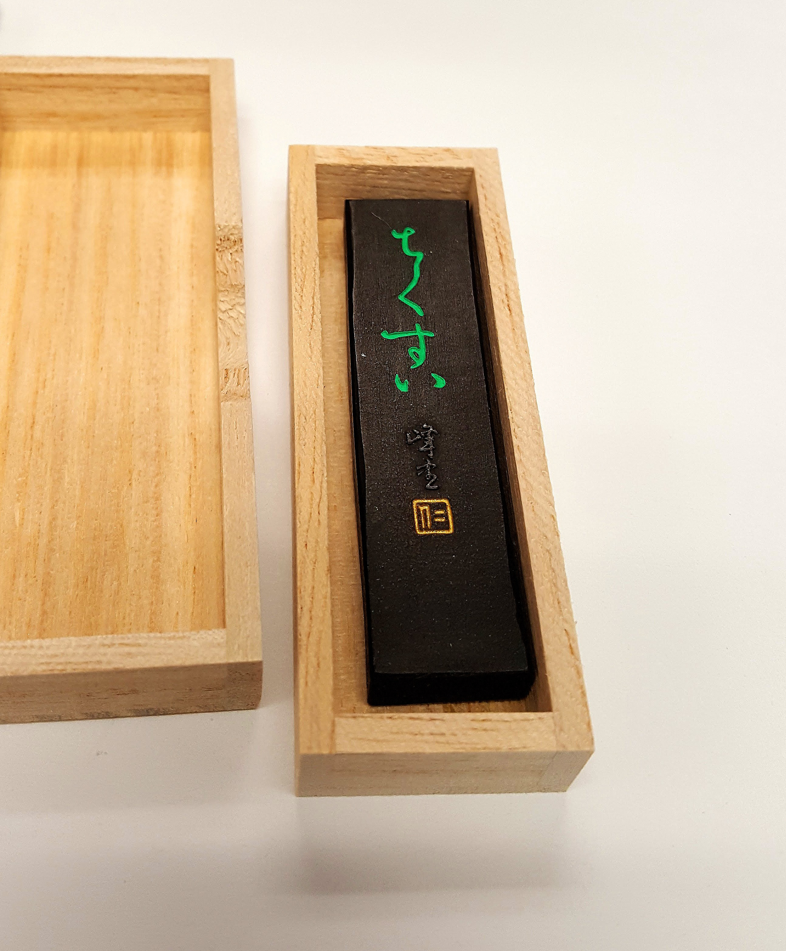 Sumi-e Japanese ink painting ink block